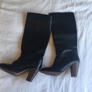 Madewell Black Pebbled Leather Rhiannon Boots
